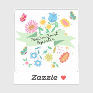 Madame Reporter Spring Floral Sticker