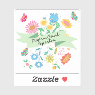 Madame Reporter Spring Floral Sticker