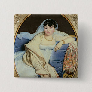 Madame Riviere nee Marie Francoise Jacquette 2 Inch Square Button
