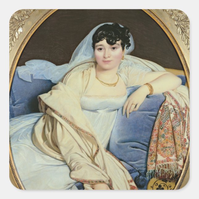 Madame Riviere nee Marie Francoise Jacquette Square Sticker (Front)