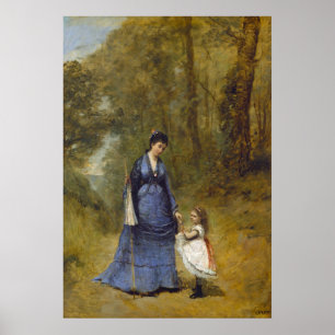 Madame Stumpf - Jean-Baptiste- Corot Fine Art Poster