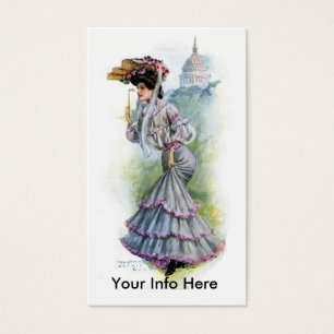 Madame victorienne dans la robe de lavande