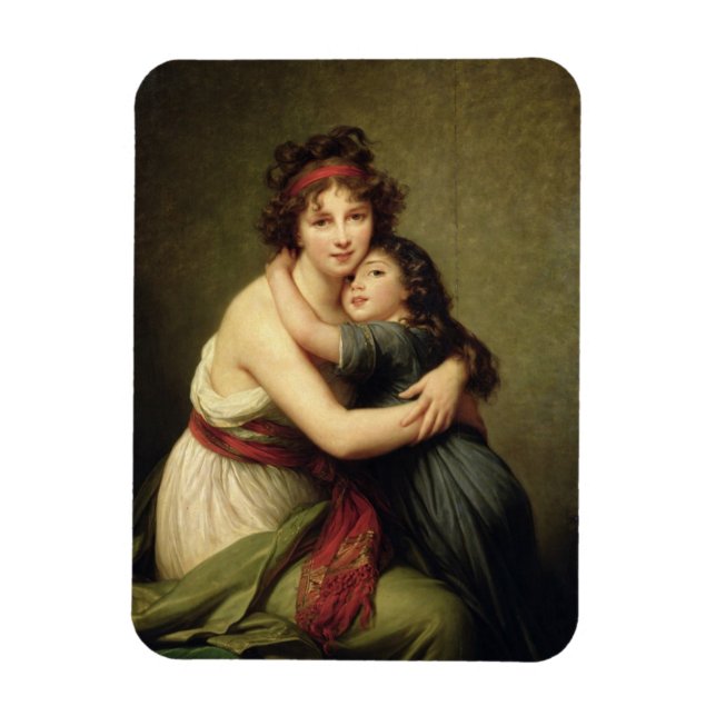 Madame Vigee-Lebrun and her Daughter Magnet (Vertical)