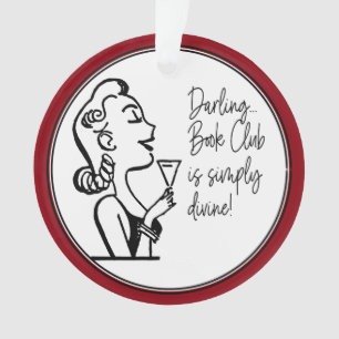 Madame vintage d'ami de club de lecture rétro