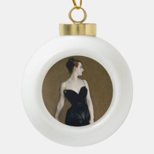 Madame X Portrait by John Singer Sargent Ceramic Ball Christmas Ornament