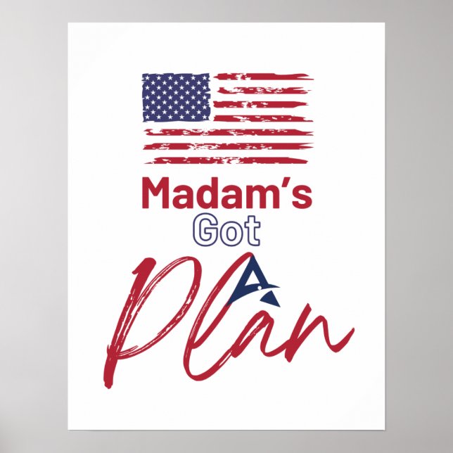 Madam's Got A Plan American Flag Elections Poster (Front)