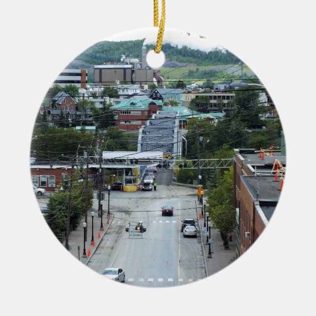Madawaska Maine Ceramic Ornament (Front)