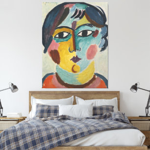 Mädchenkopf – Die Asiatin (Head of girl – The Asia Canvas Print
