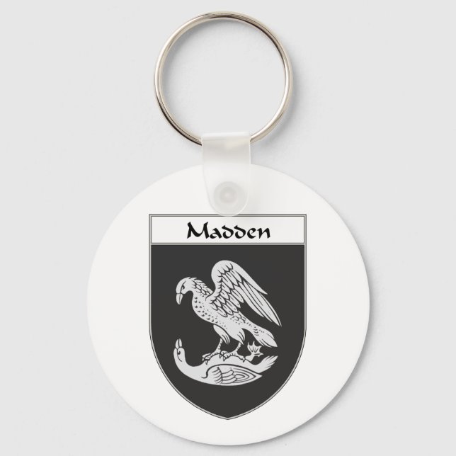 Madden Coat of Arms/Family Crest Keychain (Front)