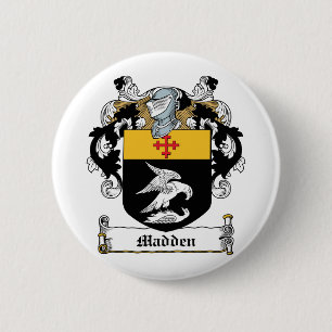 Madden Family Crest 2 Inch Round Button