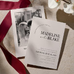 MADDIE Modern Wedding Invitation<br><div class="desc">This modern wedding invitation showcases a bold contemporary typeface paired with a timeless script,  creating the perfect blend of modern style and classic elegance. For a cohesive look,  pair it with other pieces from the MADDIE Collection</div>
