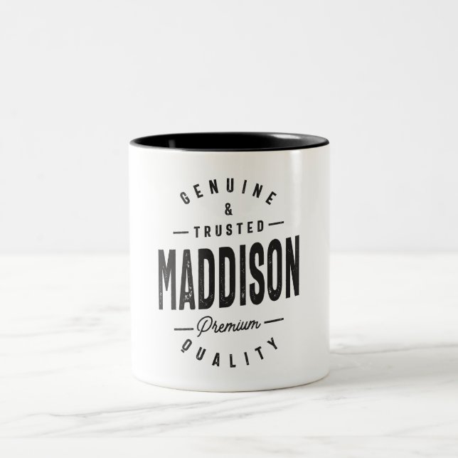 Maddison Personalized Name Two-Tone Coffee Mug (Center)