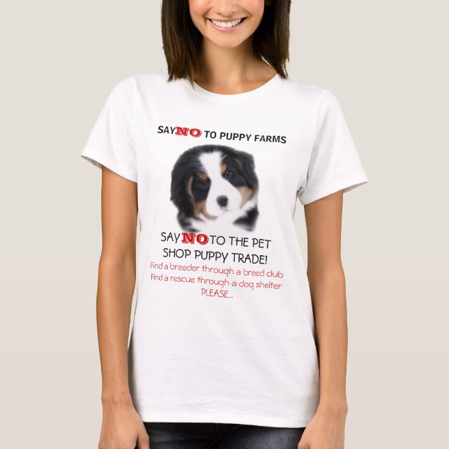 MadDog disent NON au T-shirt de fermes de chiot (Devant)