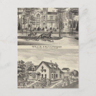 Maddox, Knox residences Postcard