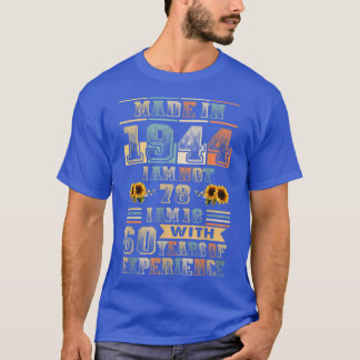 Made 1944 18 Year Old 60 Years Eperience Birthday  T-Shirt