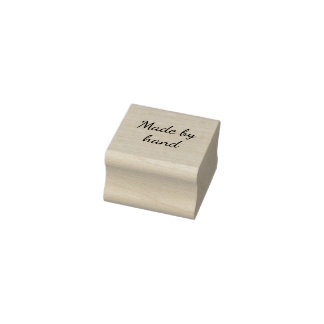 Made by Hand Cursive Custom Rubber Stamp