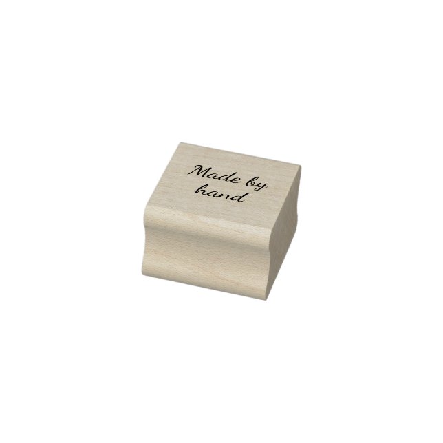 Made by Hand Cursive Custom Rubber Stamp (Stamp)