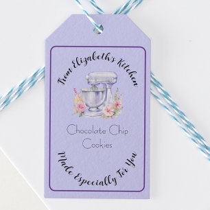Made Especially For You Blue Floral Mixer Food Gift Tags