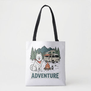 Made For Adventure Samoyed Dog Tote Bag