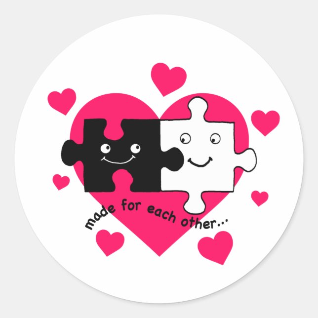 Made for Each Other! Classic Round Sticker (Front)