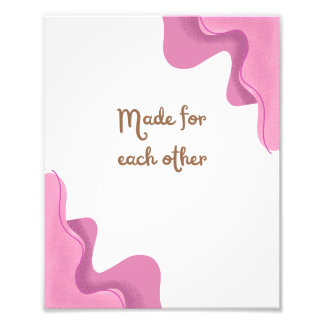 Made for each other photo print