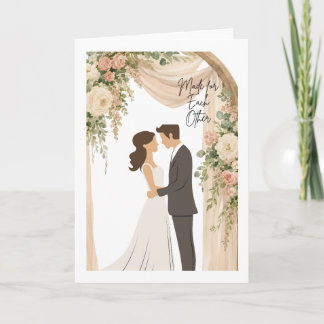 Made for Each Other Romantic Wedding Card / Invita