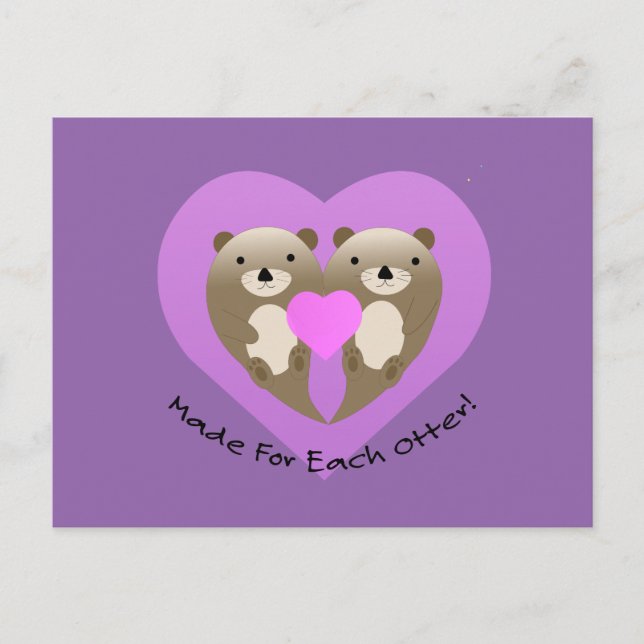 Made for Each Otter Holiday Postcard (Front)