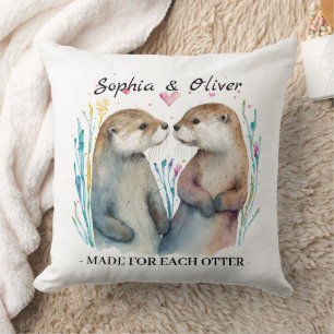 Made For Each Otter Love Valentine's Day Throw Pillow