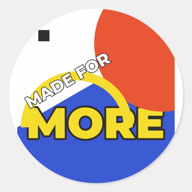 Made for More Off-Edge Geometry, Sketchbooks Classic Round Sticker (Front)