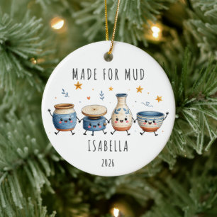 Made for Mud Personalized Pottery Ceramic Ornament