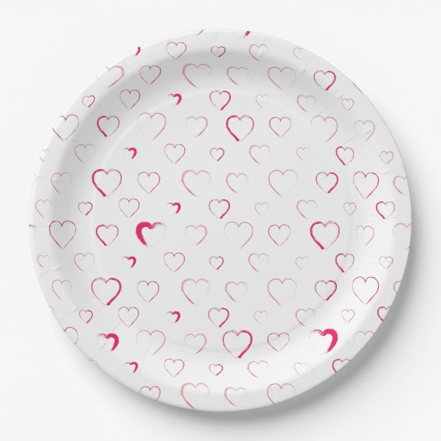 Made for you my heart paper plate (Front)