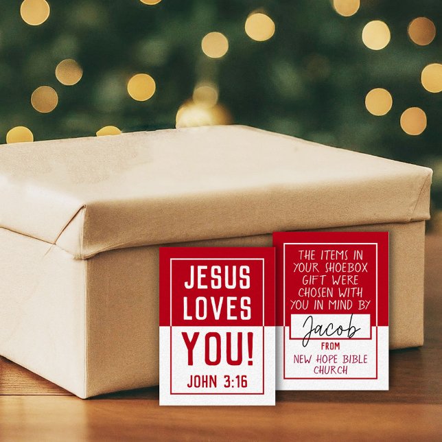 'Made For You' Shoebox Card - Red (Creator Uploaded)