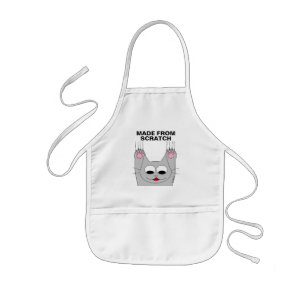 Made From Scratch Cute Smiling Cat Apron for Kids
