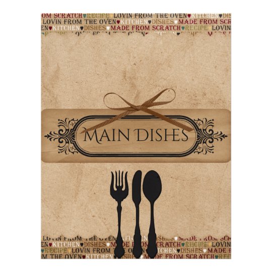 Made From Scratch Recipe Dividers Letterhead