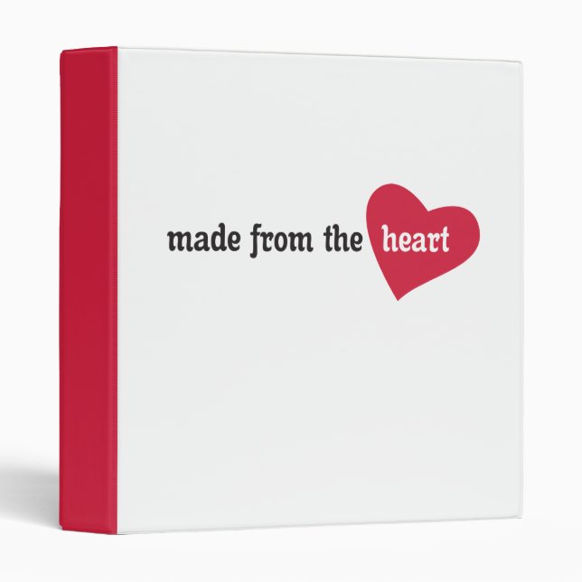 Made from the Heart Food Label Binder (Front/Spine)