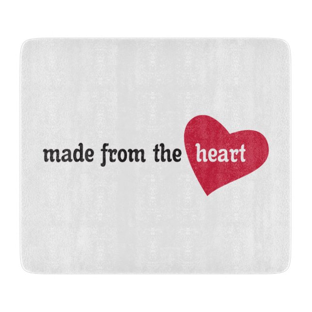 Made from the Heart Food Label Cutting Board (Front)