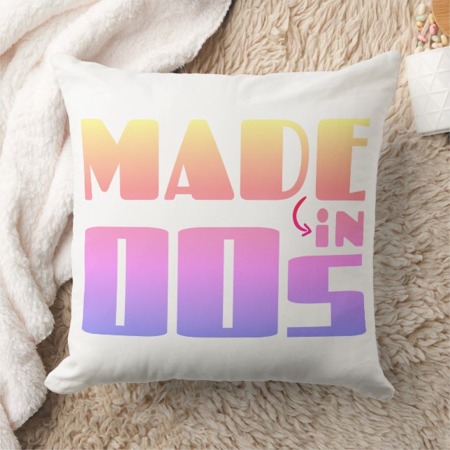 Made in 00s -Nostalgic Vibes Throw Pillow (Blanket)