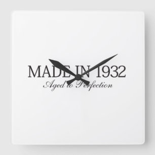 Made in 1932 square wall clock