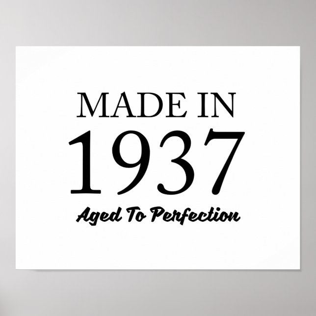Made In 1937 Poster (Front)