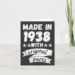 made in 1938 with original parts, note card
