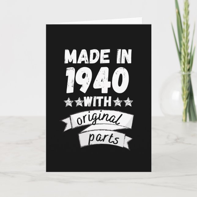 made in 1940 with original parts, card (Front)