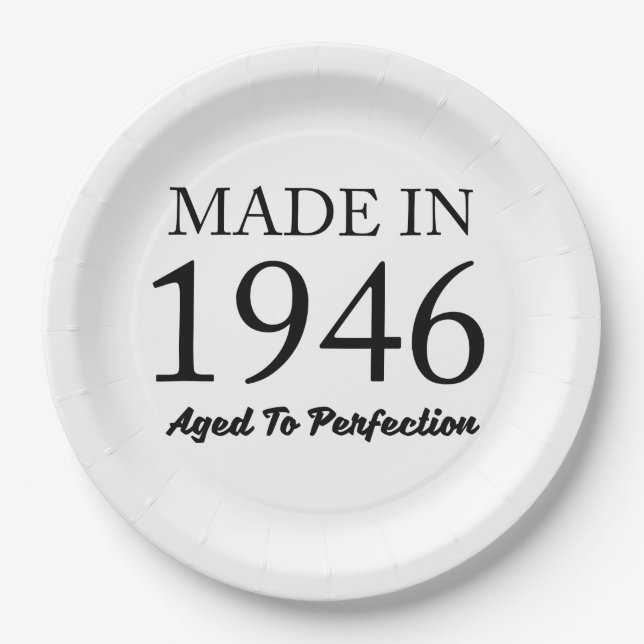 Made In 1946 Paper Plate (Front)