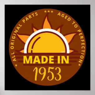 MADE IN 1953 funny birthday gift                   Poster