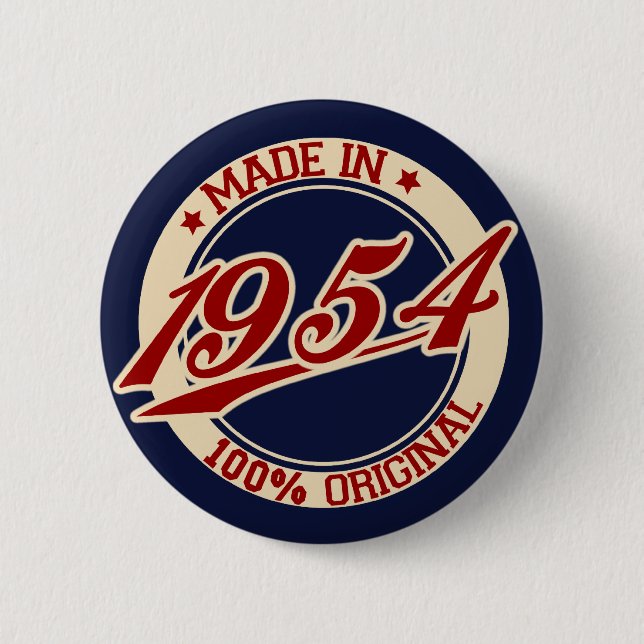 Made In 1954 2 Inch Round Button (Front)