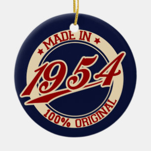 Made In 1954 Ceramic Ornament