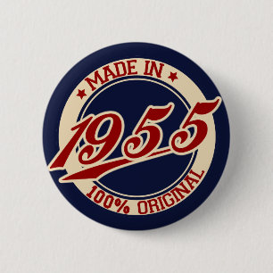 Made In 1955 2 Inch Round Button