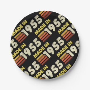 Made In 1955 70th Birthday Paper Plate