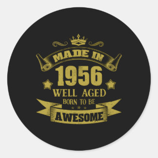 Made In 1956 Style Classic Round Sticker