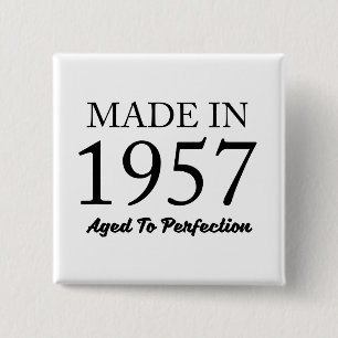 Made In 1957 2 Inch Square Button