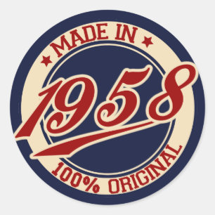 Made In 1958 Classic Round Sticker